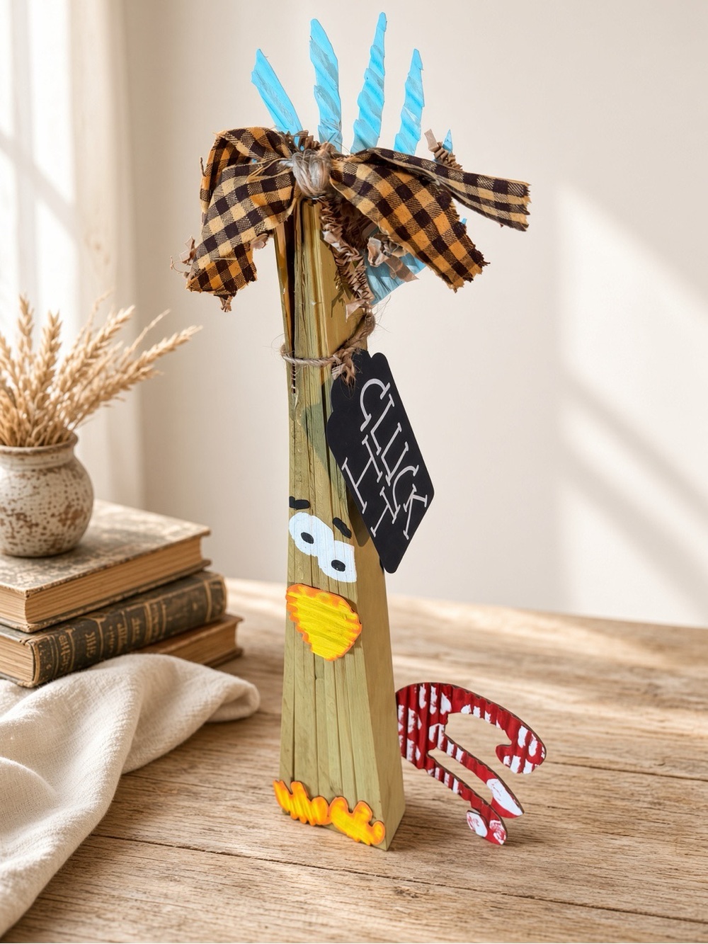 Handmade Wooden Chicken Shelf Sitter | Farmhouse Decor